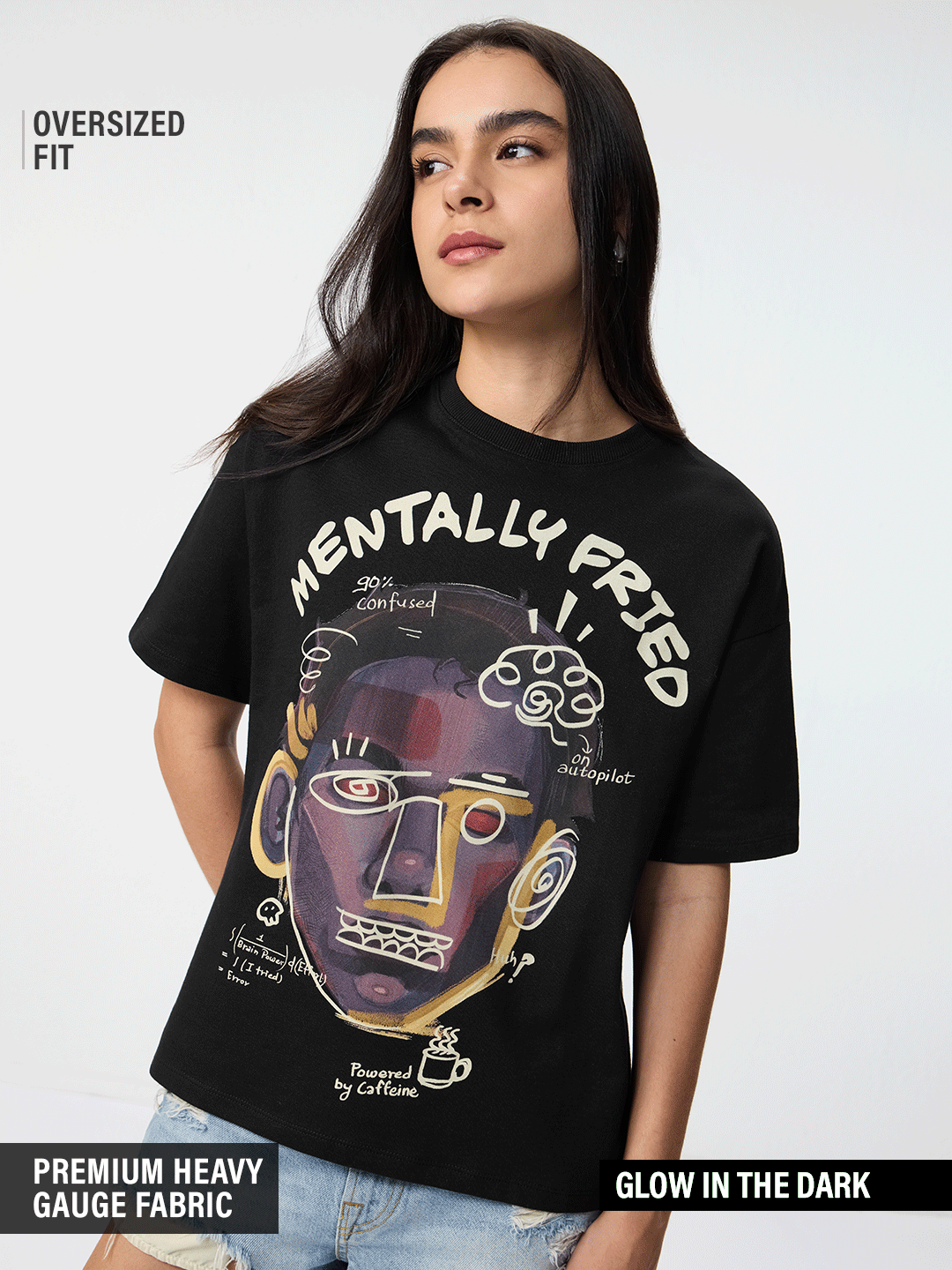 TSS Originals: Mentally Fried Women Oversized T-Shirts