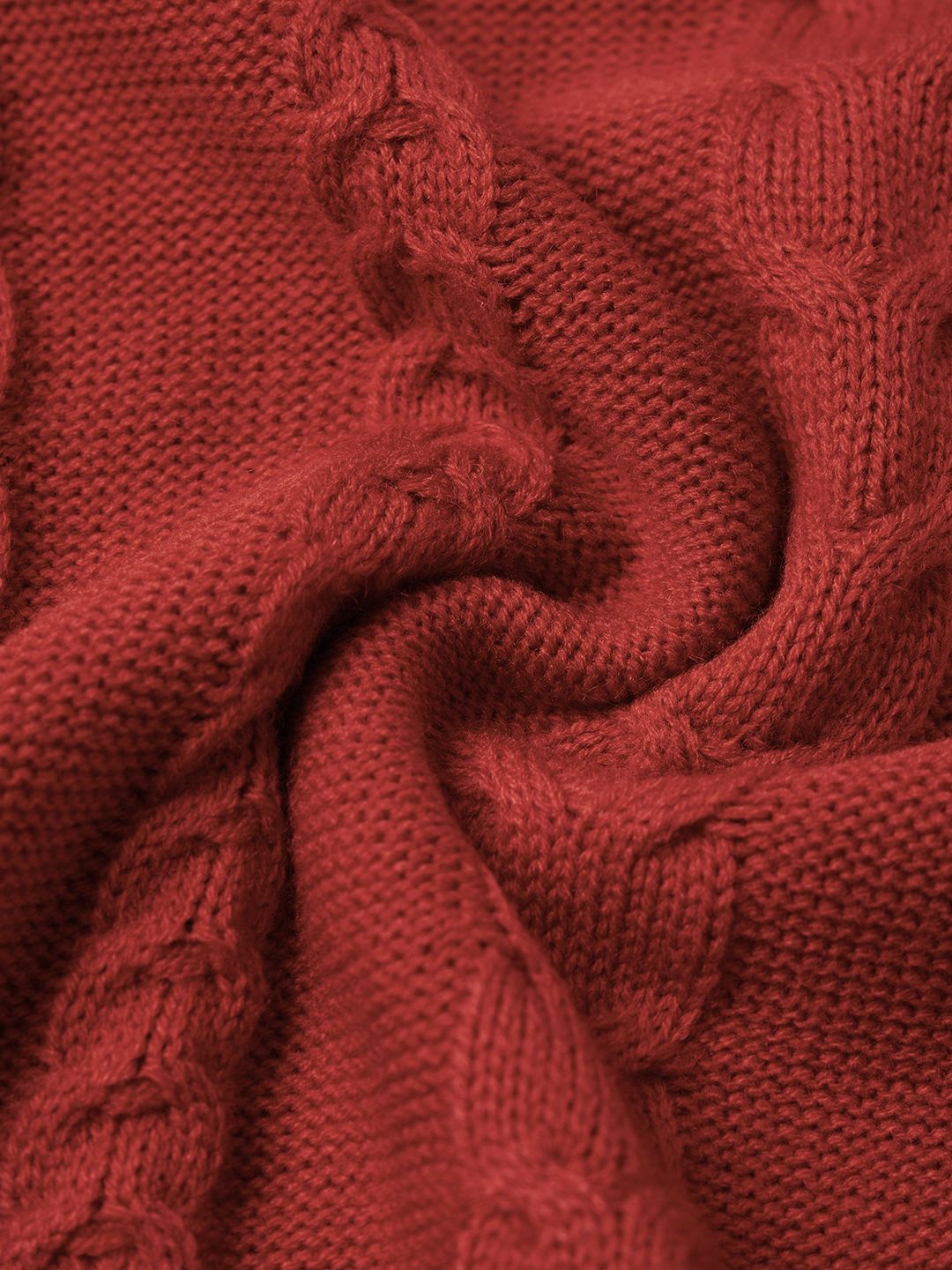Cable-Knit Sweater: Flame Women Oversized Sweaters