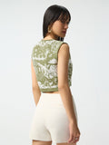 Jacquard Vest: Landscape Women Knit Tops