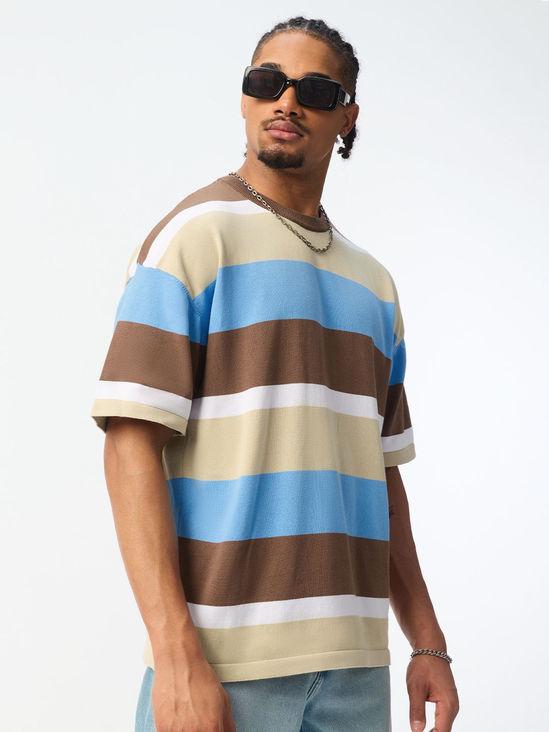 Flatknit Stripe T-Shirt: Nautica Oversized T-Shirts