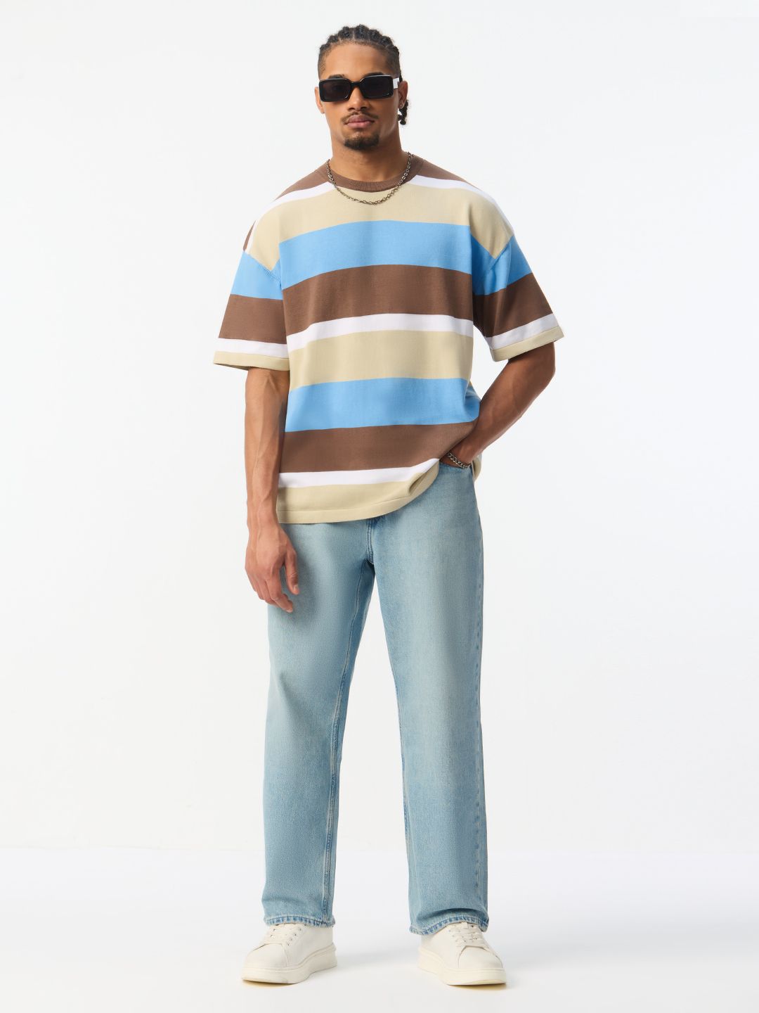 Flatknit Stripe T-Shirt: Nautica Oversized T-Shirts