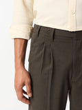 Korean Striped Pants: Walnut Brown Men Super Flex Pants