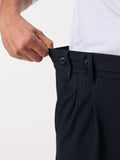 Korean Pants: Indigo Stripes Men Super Flex Pants