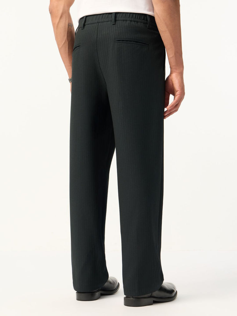 Korean Pants: Black Stripes Men Super Flex Pants