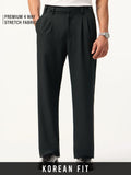 Korean Pants: Black Stripes Men Super Flex Pants