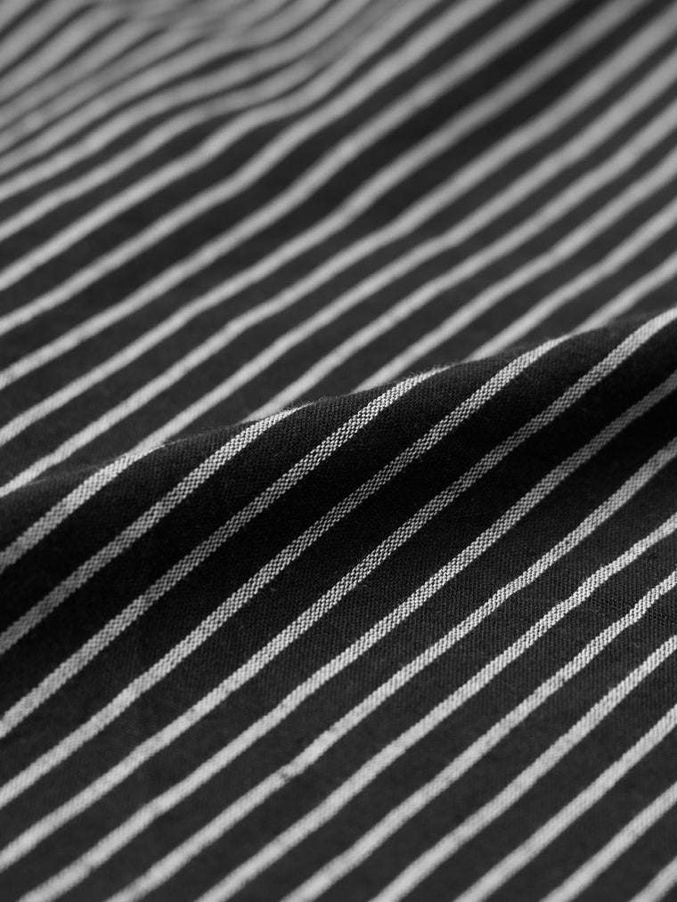 Cotton Linen Stripes: Midnight Blue Cotton Linen Shirts