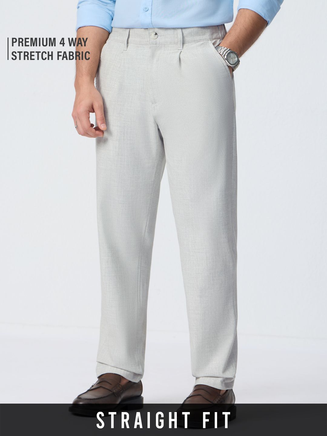 Pleated Pants: Platinum Men Super Flex Pants