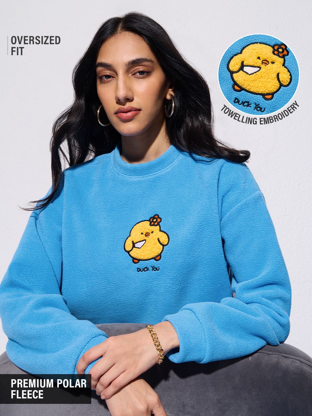 TSS Originals: Angry Ducky Women Oversized Sweatshirts