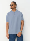 Henley Polo: Marine Oversized Polos
