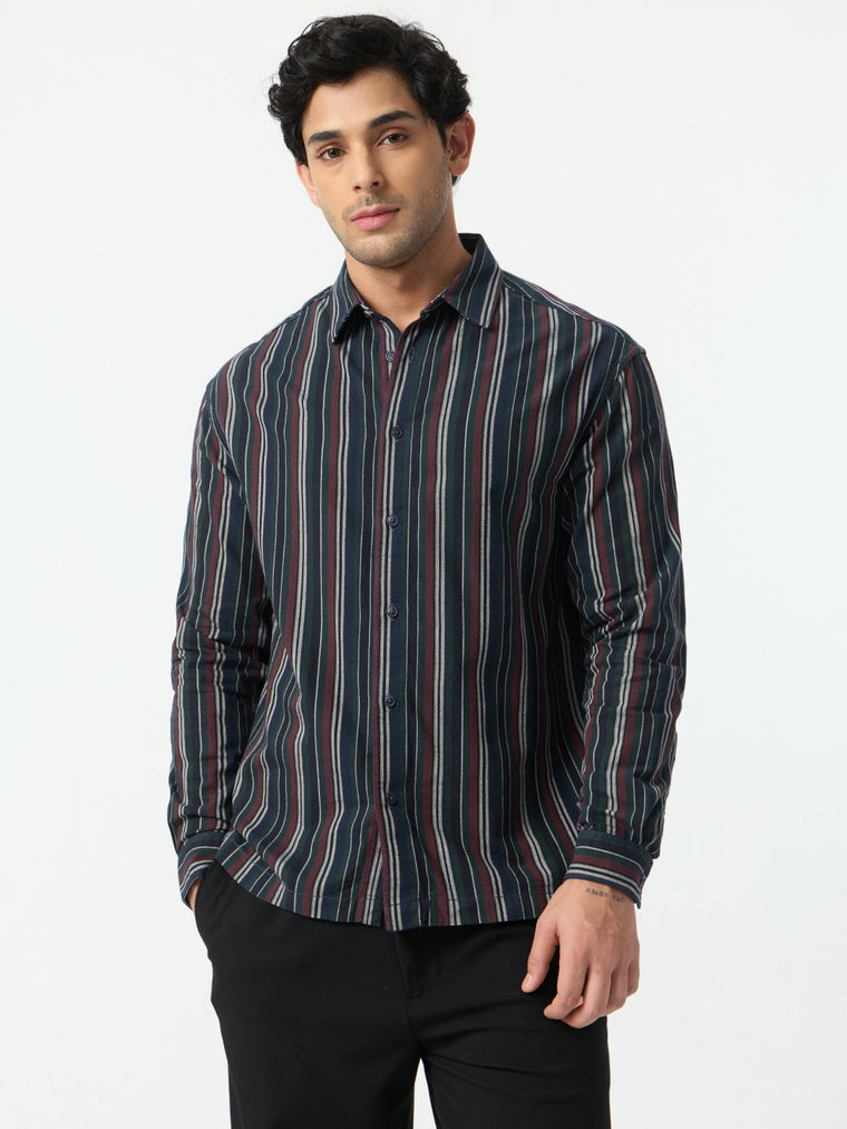 Striped Shirt: Amazonia Men Relaxed Shirts