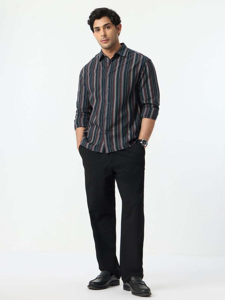 Striped Shirt: Amazonia Men Relaxed Shirts