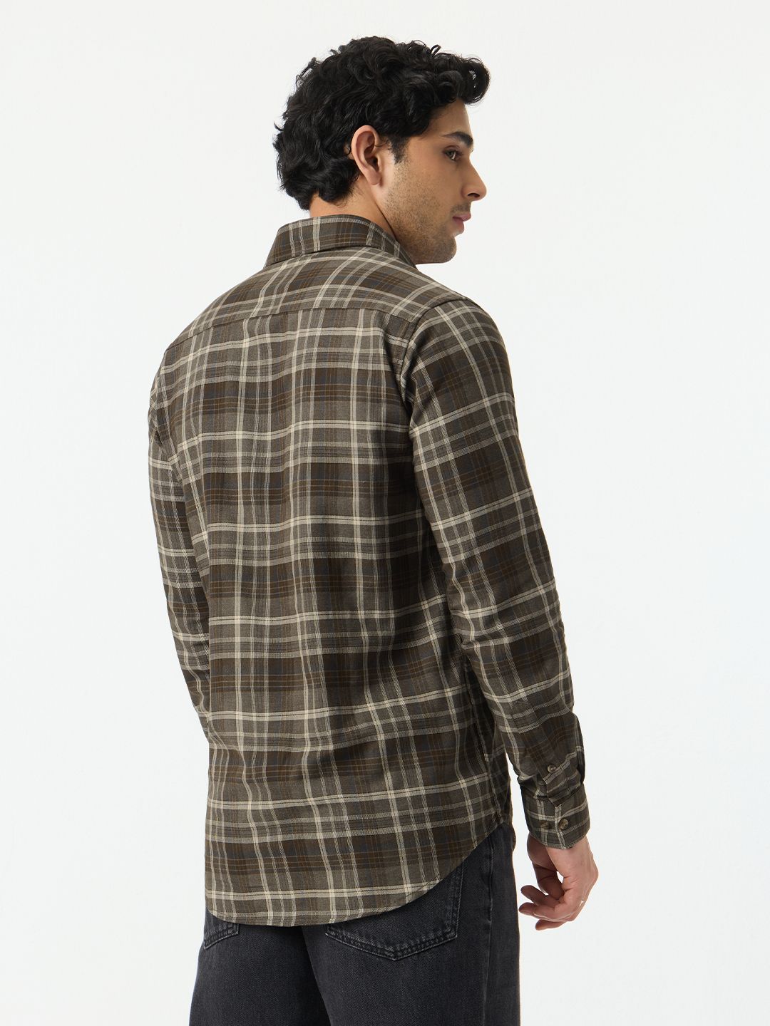 Plaid Shirt: Sepia Shirts