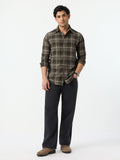Plaid Shirt: Sepia Shirts
