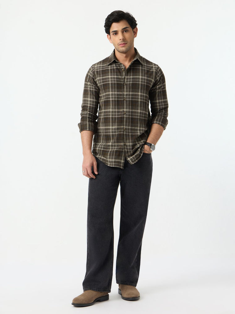 Plaid Shirt: Sepia Shirts