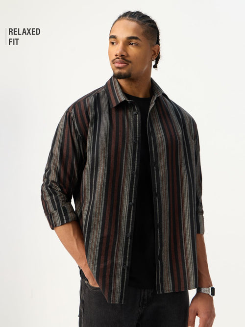 Striped Shirt: Roman Men Relaxed Shirts