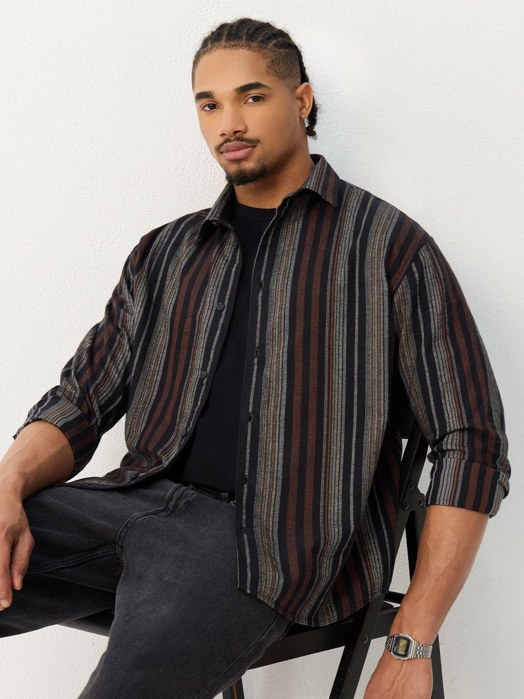 Striped Shirt: Roman Men Relaxed Shirts