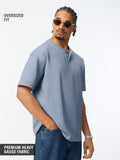 Henley Polo: Marine Oversized Polos