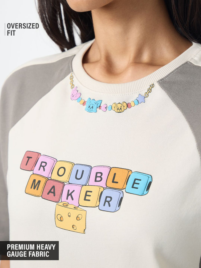 Tom & Jerry: Trouble Women Oversized T-Shirts