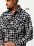 Plaid Shirt: Black Pearl Men Utility Shirts