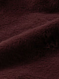 Fur Jacket: Wine Women Oversized Jackets