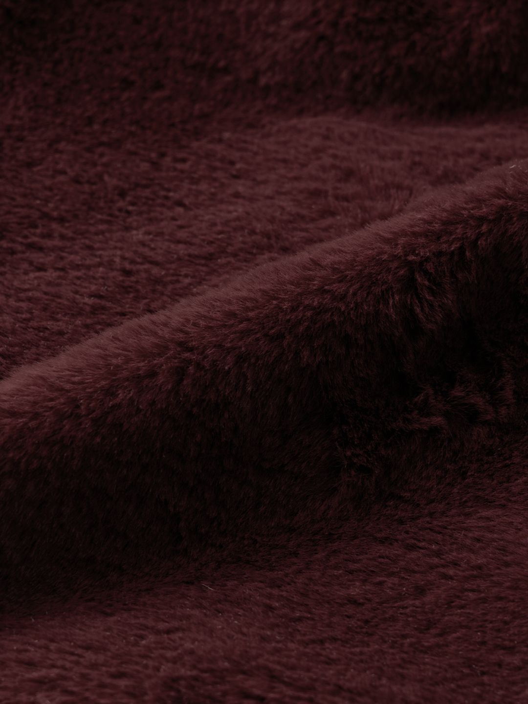 Fur Jacket: Wine Women Oversized Jackets
