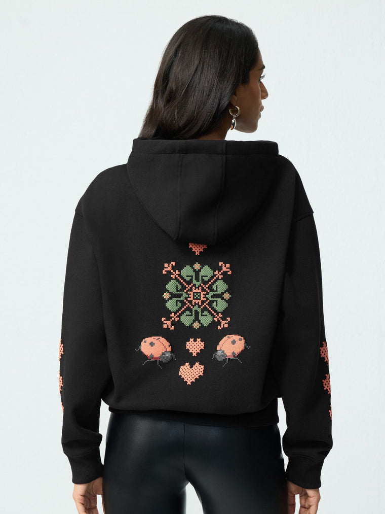 TSS Originals: Pixel Art Women Oversized Zipper Hoodies
