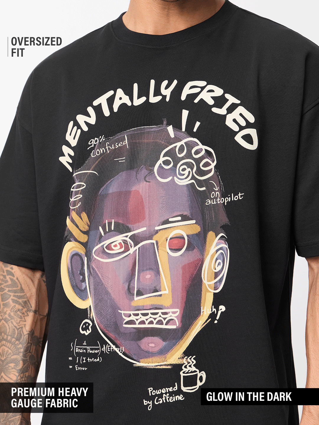 Oversized T-Shirt: Brain on Break Oversized T-Shirts