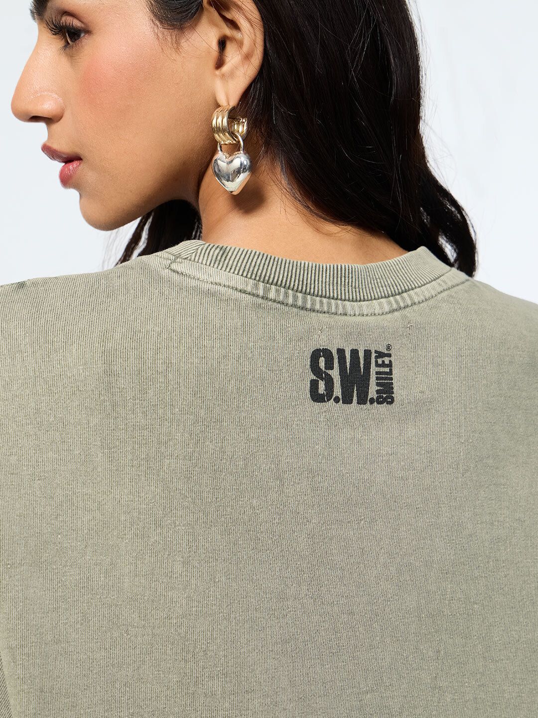 S.W.SMILEY: Graffiti Women Oversized Sweatshirts