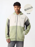 Colourblock Hoodie: Sage Stone Men Oversized Hoodies