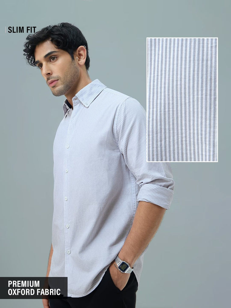 Oxford Stripes: Ice Blue Shirts