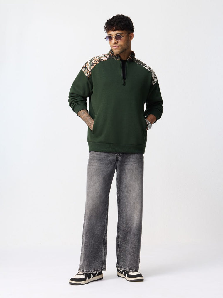 Oversized Sweatshirt: Botanical Whisper Men Oversized Sweatshirts