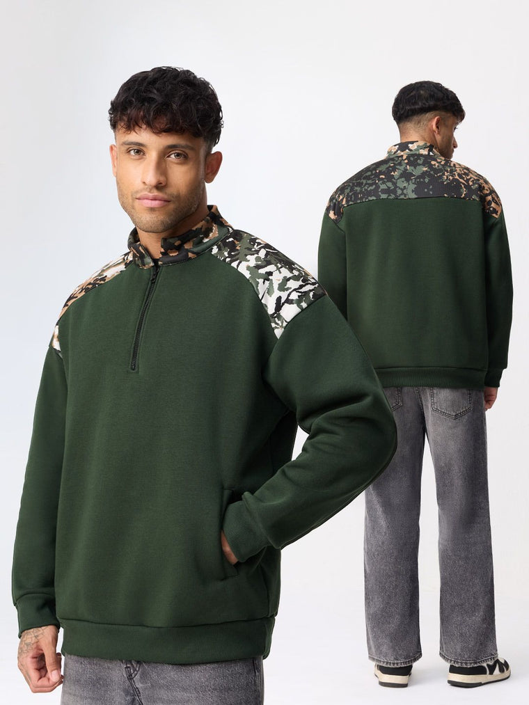 Oversized Sweatshirt: Botanical Whisper Men Oversized Sweatshirts