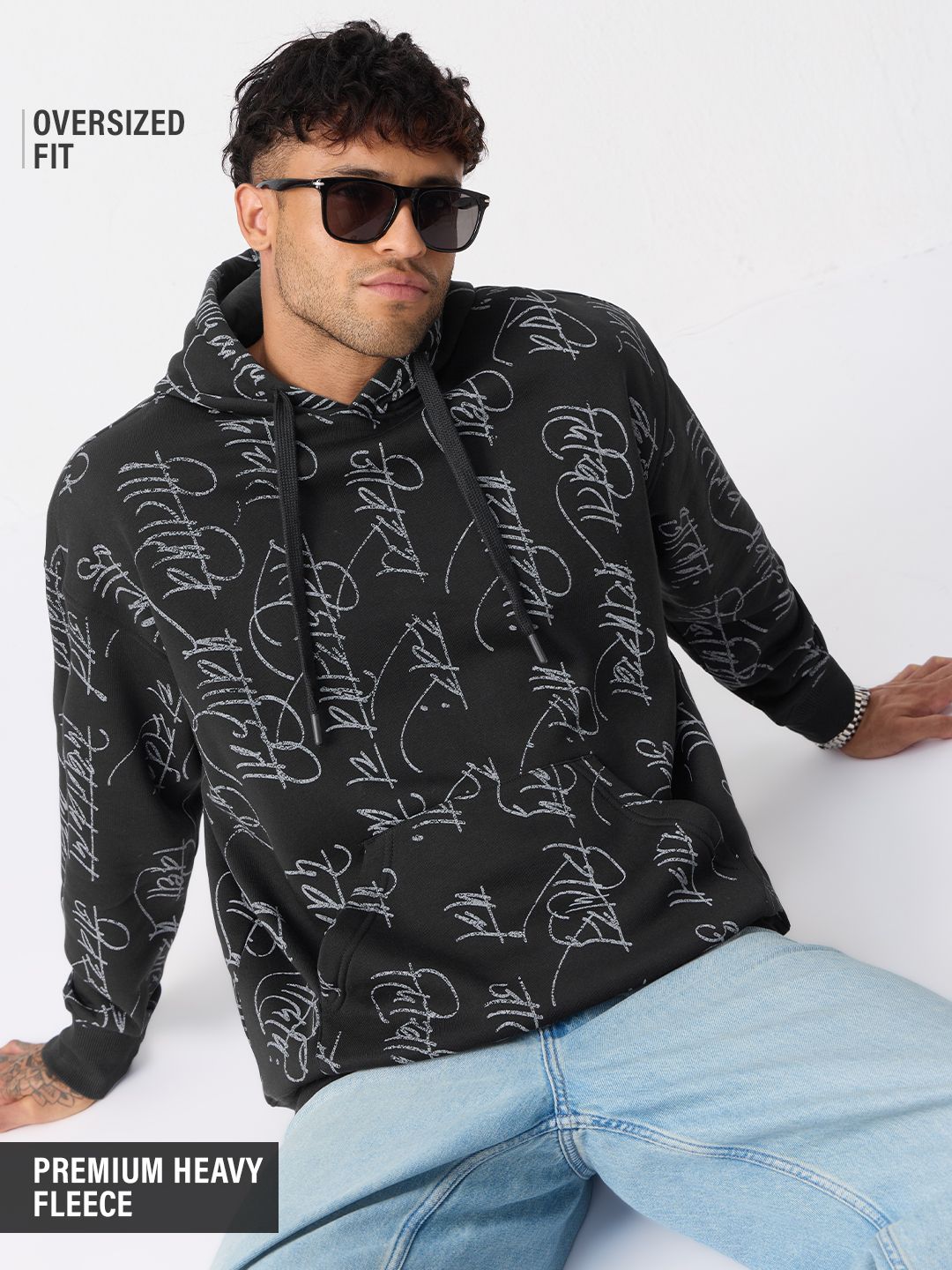 Souled Originals: Akshar Yatra Men Oversized Hoodies