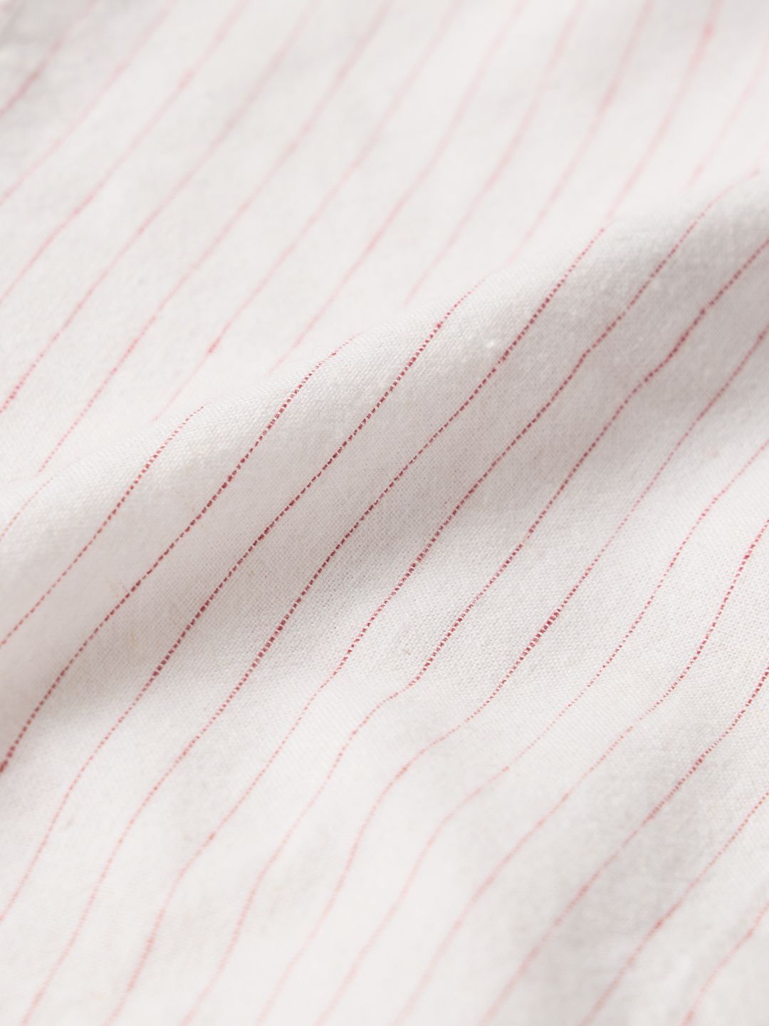 Cotton Linen Shirt: Ruby Streak Women Regular Shirts