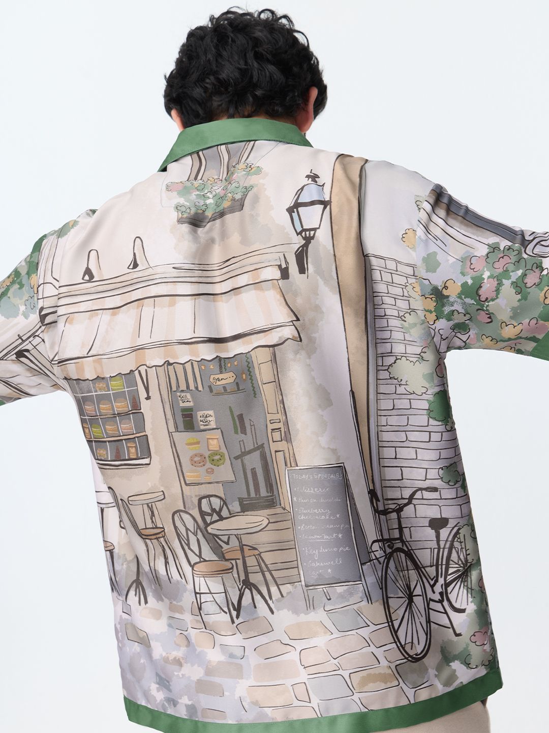 Cuban-Collar Shirt: Morning Brew Oversized Shirts