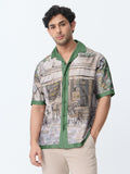 Cuban-Collar Shirt: Morning Brew Oversized Shirts