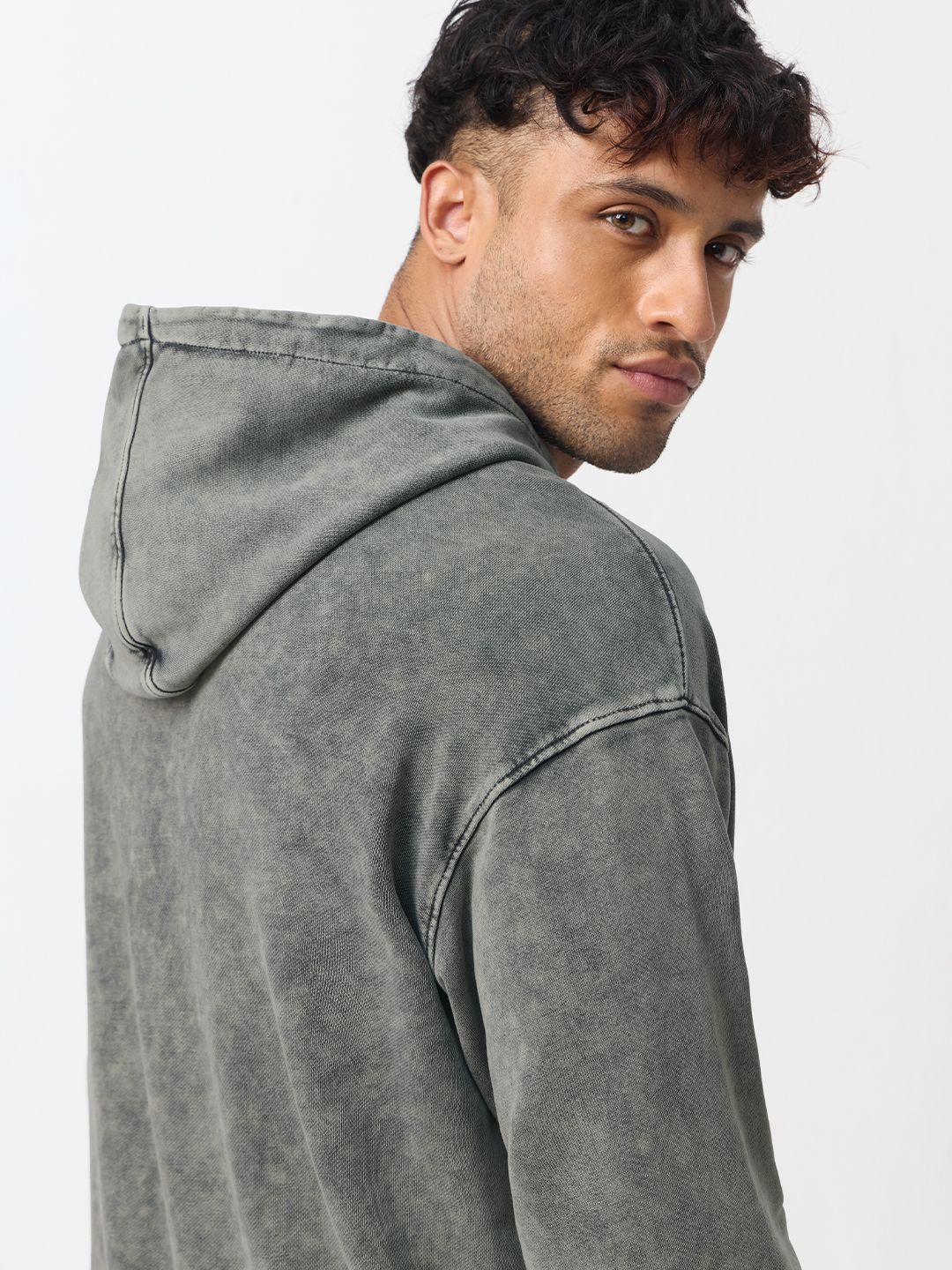 Oversized Hoodie: Ash Grey Men Oversized Hoodies