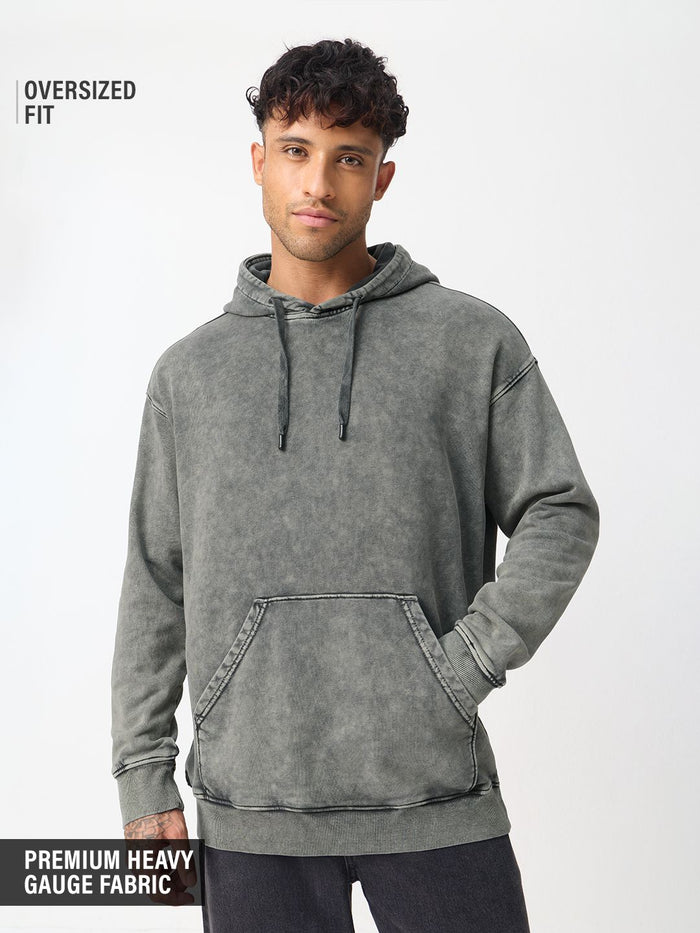 Oversized Hoodie: Ash Grey Men Oversized Hoodies