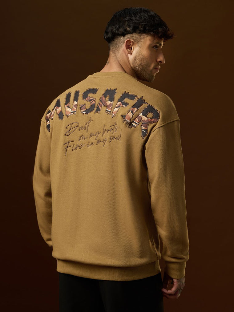 Oversized Sweatshirt: Dusty Roads Men Oversized Sweatshirts