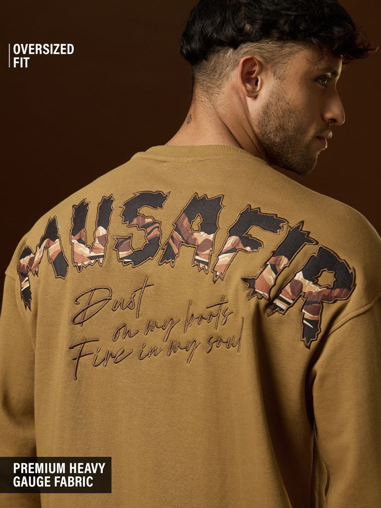 Oversized Sweatshirt: Dusty Roads Men Oversized Sweatshirts