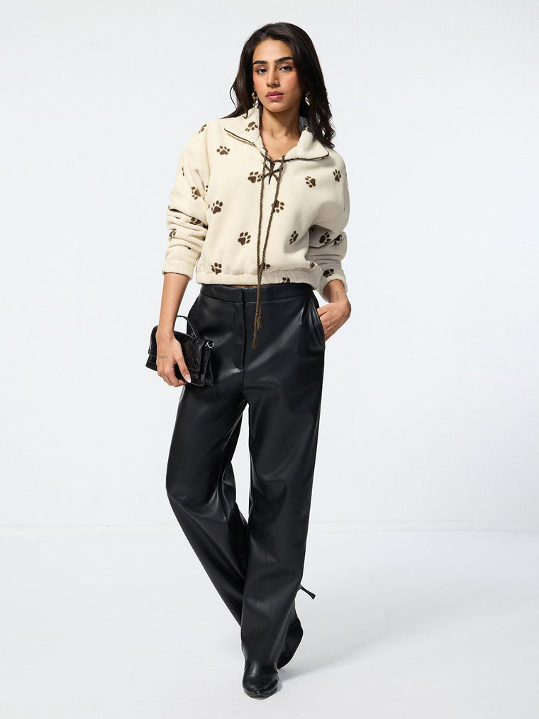 TSS Originals: Paw Trail Women Oversized Sweatshirts