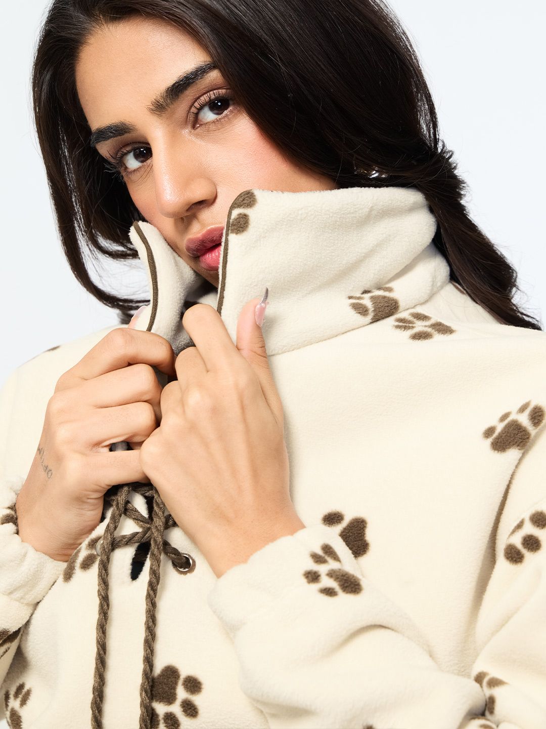 TSS Originals: Paw Trail Women Oversized Sweatshirts