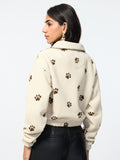 TSS Originals: Paw Trail Women Oversized Sweatshirts
