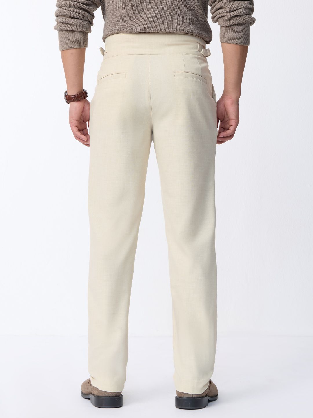 Gurkha Pants: Vanilla White Men Super Flex Pants