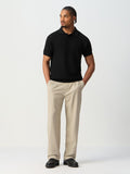 Flat Knit Polo: Onyx Classic Polos
