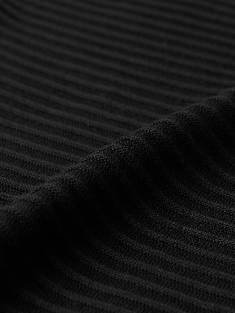 Flat Knit Polo: Onyx Classic Polos