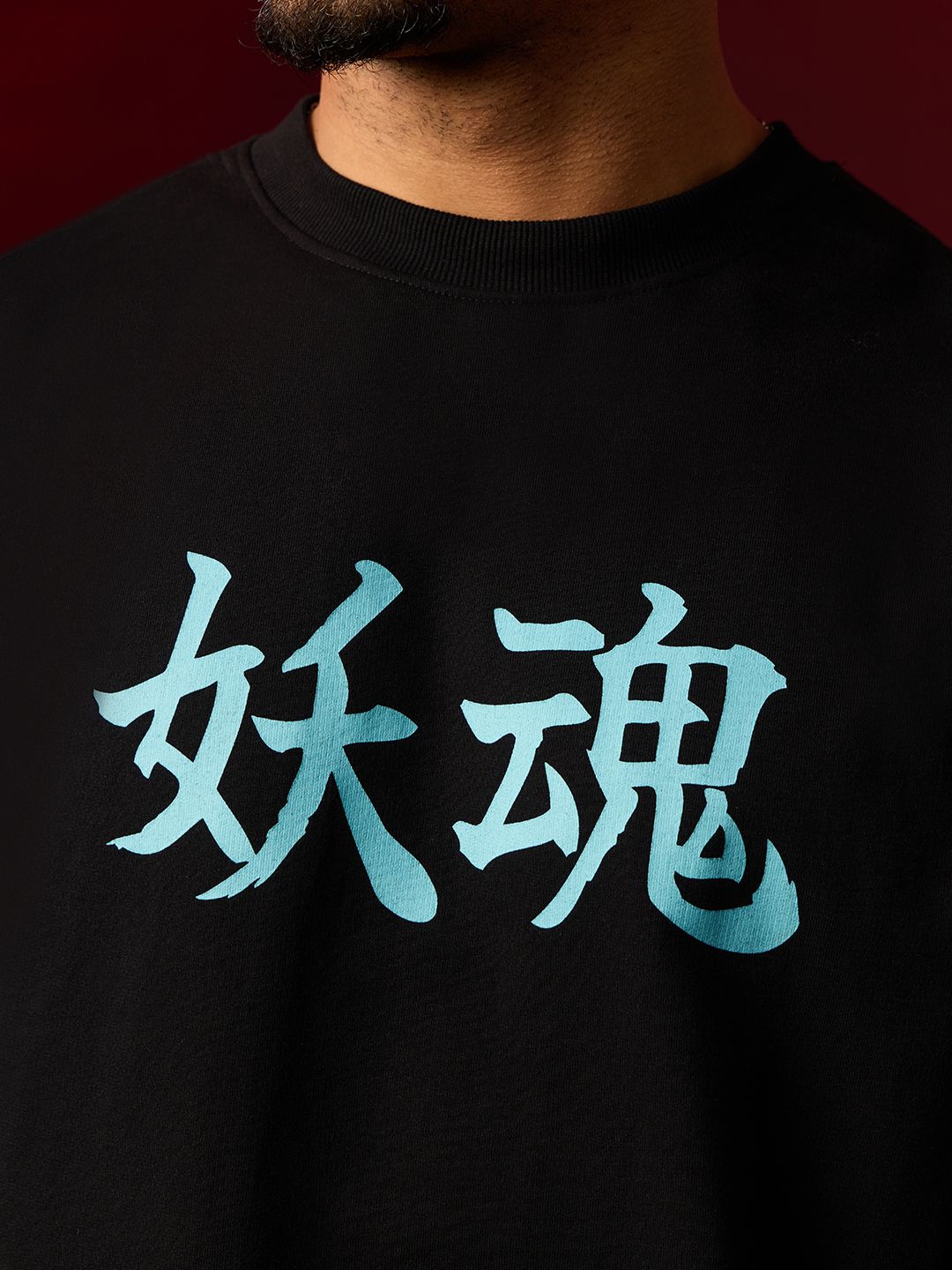 Oversized T-Shirt: Hannya Mask Oversized Full Sleeve T-Shirts