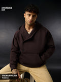 Oversized Hoodie: Choco Brown Men Oversized Hoodies