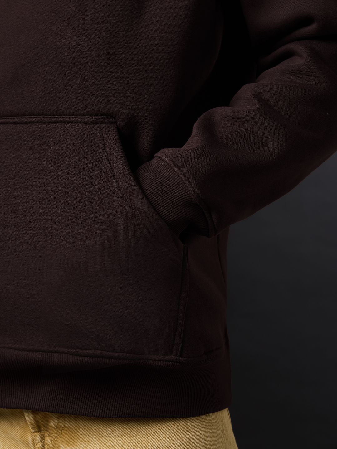 Oversized Hoodie: Choco Brown Men Oversized Hoodies