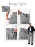 Korean Pants: Cloud Grey Men Super Flex Pants